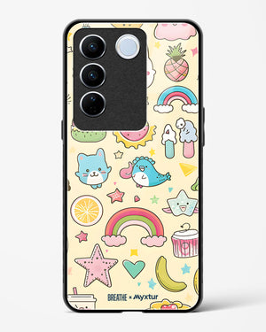 Happy Stickers [BREATHE] Glass Case Phone Cover-(Vivo)