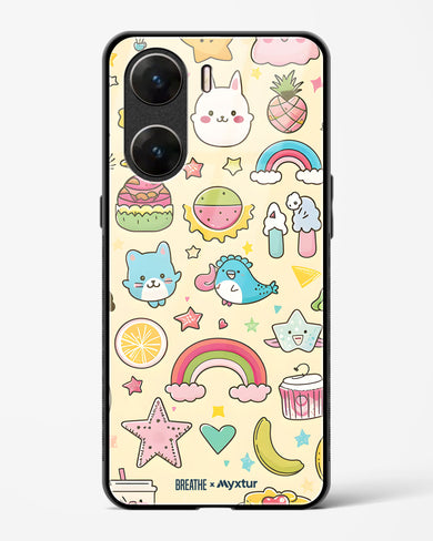 Happy Stickers [BREATHE] Glass Case Phone Cover-(Vivo)