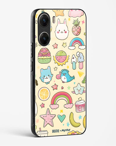 Happy Stickers [BREATHE] Glass Case Phone Cover-(Vivo)