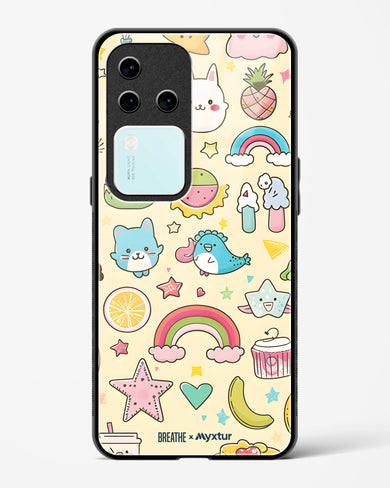 Happy Stickers [BREATHE] Glass Case Phone Cover (Vivo)