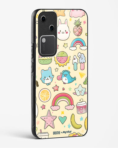 Happy Stickers [BREATHE] Glass Case Phone Cover (Vivo)