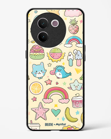 Happy Stickers [BREATHE] Glass Case Phone Cover (Vivo)