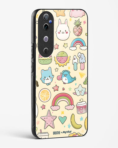 Happy Stickers [BREATHE] Glass Case Phone Cover (Vivo)