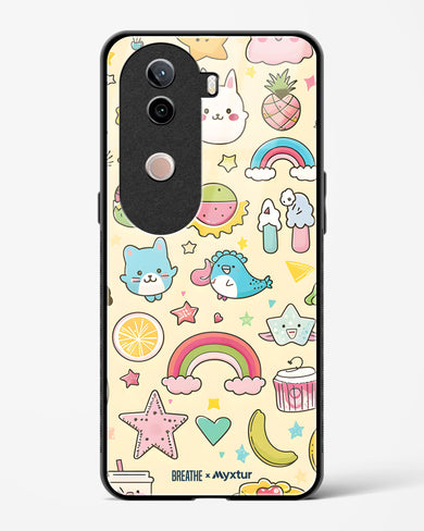 Happy Stickers [BREATHE] Glass Case Phone Cover (Vivo)