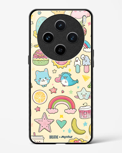 Happy Stickers [BREATHE] Glass Case Phone Cover (Vivo)