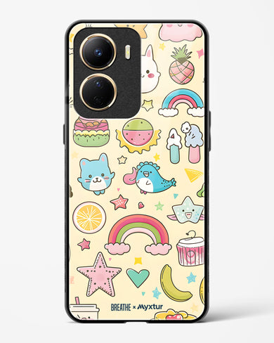 Happy Stickers [BREATHE] Glass Case Phone Cover-(Vivo)