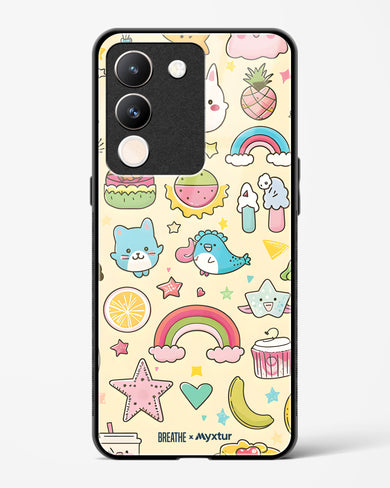 Happy Stickers [BREATHE] Glass Case Phone Cover (Vivo)