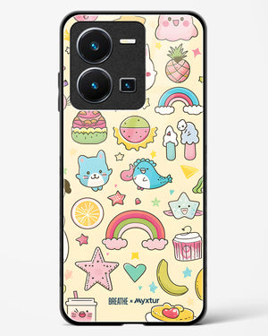 Happy Stickers [BREATHE] Glass Case Phone Cover-(Vivo)