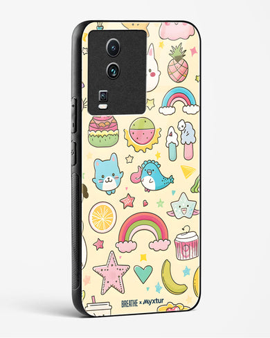 Happy Stickers [BREATHE] Glass Case Phone Cover-(Vivo)