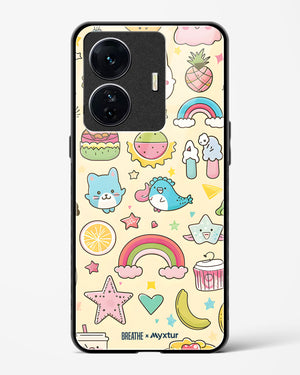 Happy Stickers [BREATHE] Glass Case Phone Cover-(Vivo)