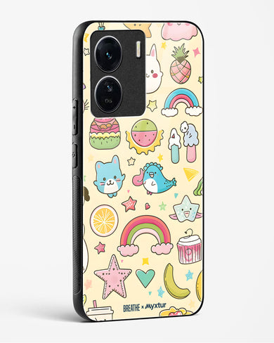 Happy Stickers [BREATHE] Glass Case Phone Cover-(Vivo)