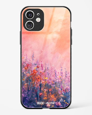 Brushed Flowers [BREATHE] Glass Case Phone Cover (Apple)