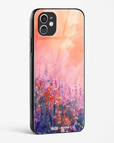 Brushed Flowers [BREATHE] Glass Case Phone Cover (Apple)