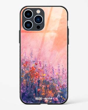 Brushed Flowers [BREATHE] Glass Case Phone Cover (Apple)