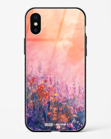 Brushed Flowers [BREATHE] Glass Case Phone Cover (Apple)