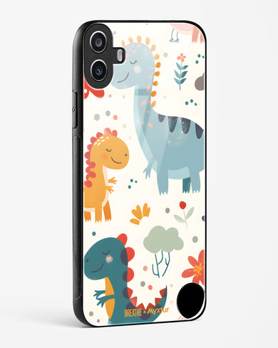 Jurassic Joy [BREATHE] Glass Case Phone Cover (Nothing)