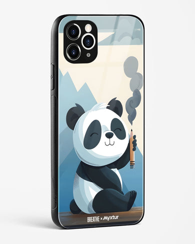 Pencil Panda Pal [BREATHE] Glass Case Phone Cover (Apple)