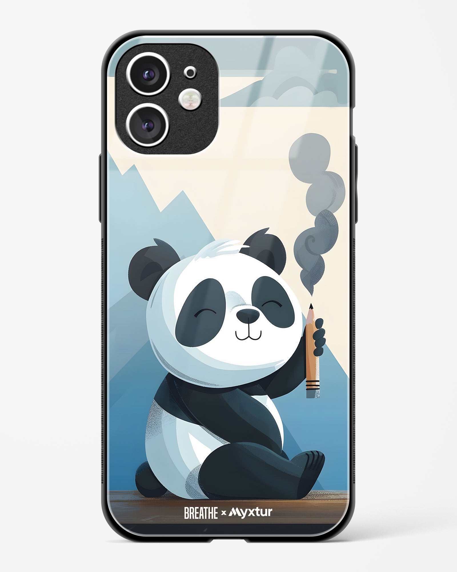 Pencil Panda Pal iPhone Glass Case – Myxtur