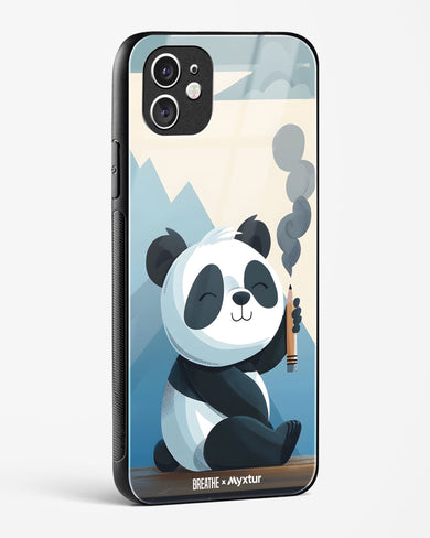 Pencil Panda Pal [BREATHE] Glass Case Phone Cover (Apple)