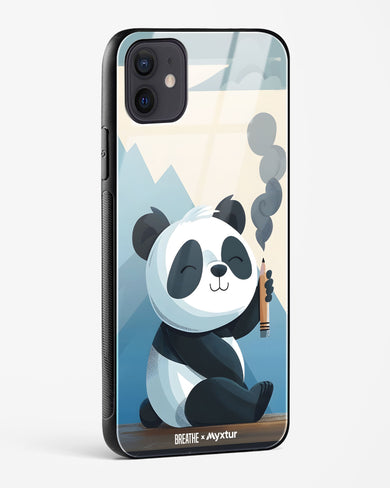 Pencil Panda Pal [BREATHE] Glass Case Phone Cover (Apple)