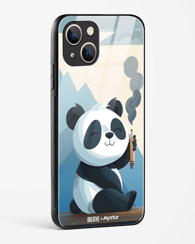 Pencil Panda Pal [BREATHE] Glass Case Phone Cover (Apple)