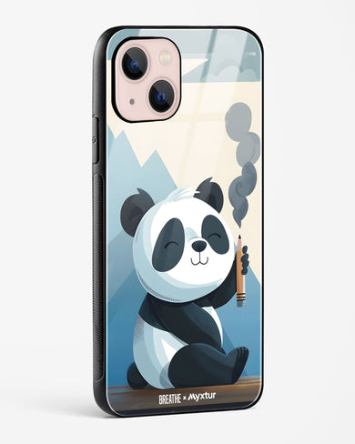Pencil Panda Pal [BREATHE] Glass Case Phone Cover (Apple)