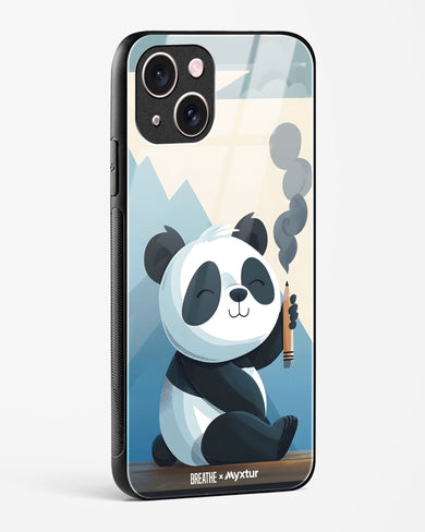 Pencil Panda Pal [BREATHE] Glass Case Phone Cover (Apple)