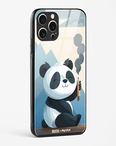 Pencil Panda Pal [BREATHE] Glass Case Phone Cover (Apple)