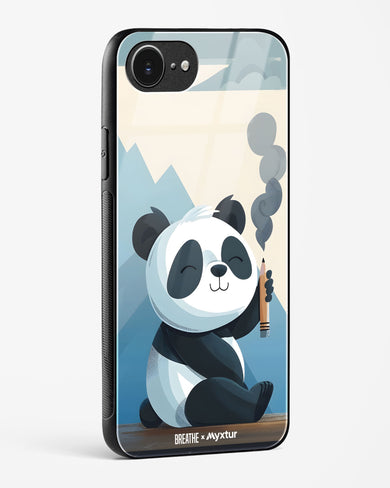 Pencil Panda Pal [BREATHE] Glass Case Phone Cover (Apple)