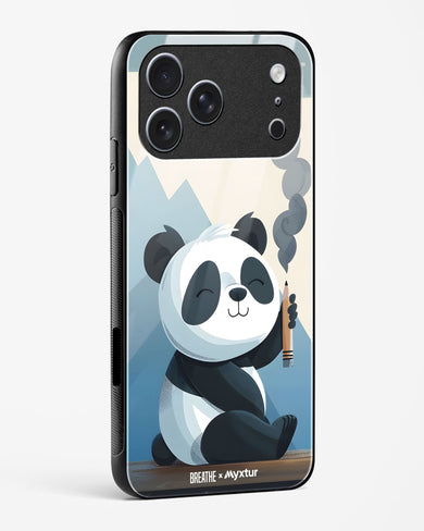 Pencil Panda Pal [BREATHE] Glass Case Phone Cover (Apple)
