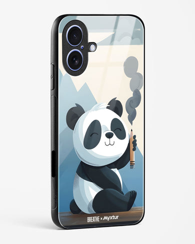 Pencil Panda Pal [BREATHE] Glass Case Phone Cover (Apple)