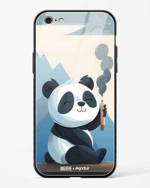 Pencil Panda Pal [BREATHE] Glass Case Phone Cover (Apple)