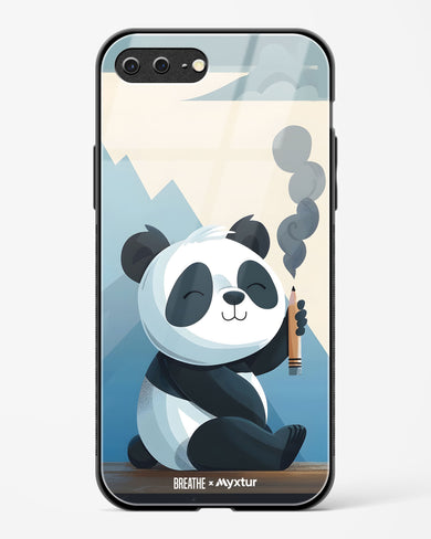 Pencil Panda Pal [BREATHE] Glass Case Phone Cover (Apple)