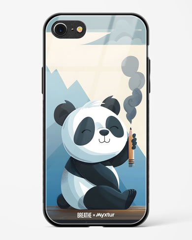 Pencil Panda Pal [BREATHE] Glass Case Phone Cover (Apple)