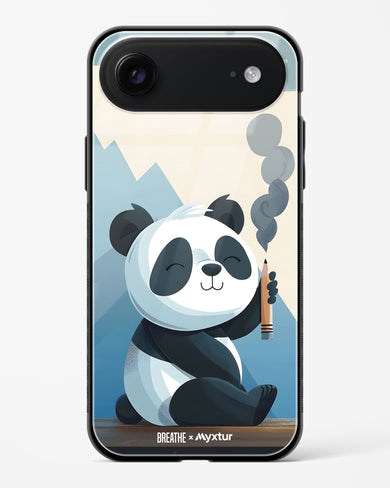 Pencil Panda Pal [BREATHE] Glass Case Phone Cover (Apple)