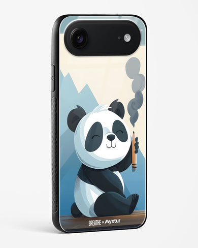 Pencil Panda Pal [BREATHE] Glass Case Phone Cover (Apple)