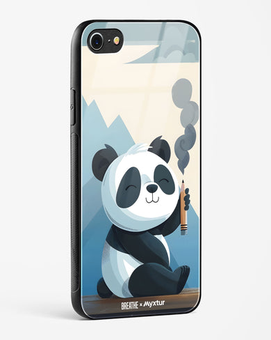 Pencil Panda Pal [BREATHE] Glass Case Phone Cover (Apple)