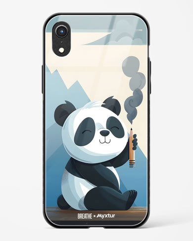 Pencil Panda Pal [BREATHE] Glass Case Phone Cover (Apple)