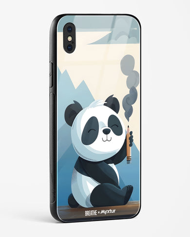 Pencil Panda Pal [BREATHE] Glass Case Phone Cover (Apple)