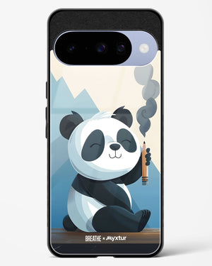 Pencil Panda Pal [BREATHE] Glass Case Phone Cover (Google)