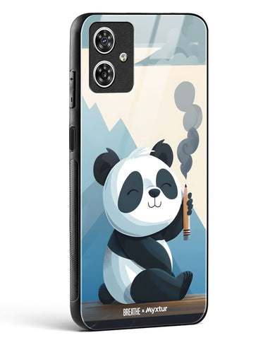 Pencil Panda Pal [BREATHE] Glass Case Phone Cover (Motorola)