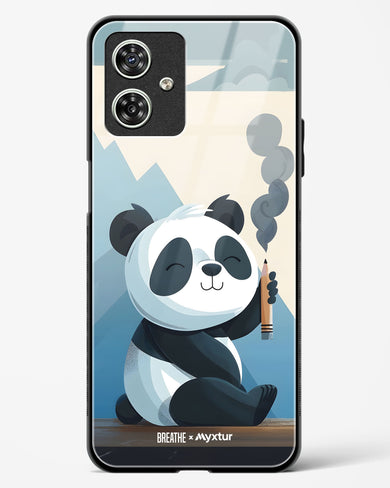 Pencil Panda Pal [BREATHE] Glass Case Phone Cover (Motorola)