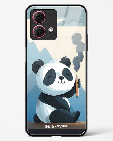 Pencil Panda Pal [BREATHE] Glass Case Phone Cover (Motorola)
