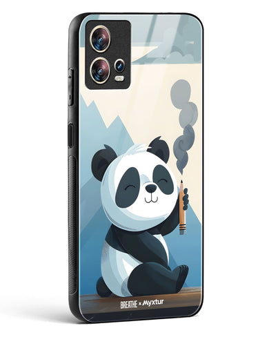 Pencil Panda Pal [BREATHE] Glass Case Phone Cover (Motorola)