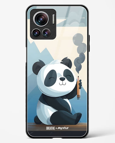 Pencil Panda Pal [BREATHE] Glass Case Phone Cover (Motorola)