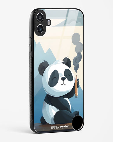 Pencil Panda Pal [BREATHE] Glass Case Phone Cover (Nothing)