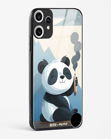 Pencil Panda Pal [BREATHE] Glass Case Phone Cover (Nothing)