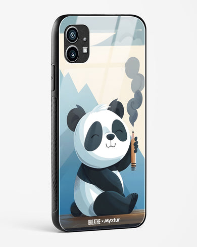 Pencil Panda Pal [BREATHE] Glass Case Phone Cover (Nothing)