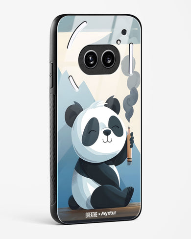 Pencil Panda Pal [BREATHE] Glass Case Phone Cover (Nothing)