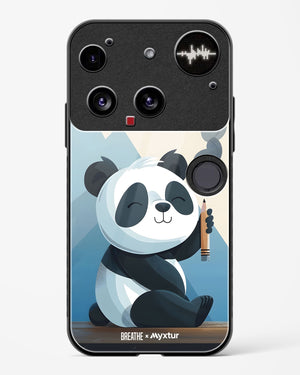 Pencil Panda Pal [BREATHE] Glass Case Phone Cover (Nothing)